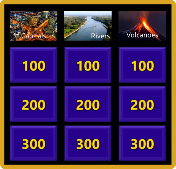 Sample Jeopardy-like Interactive Meeting Game