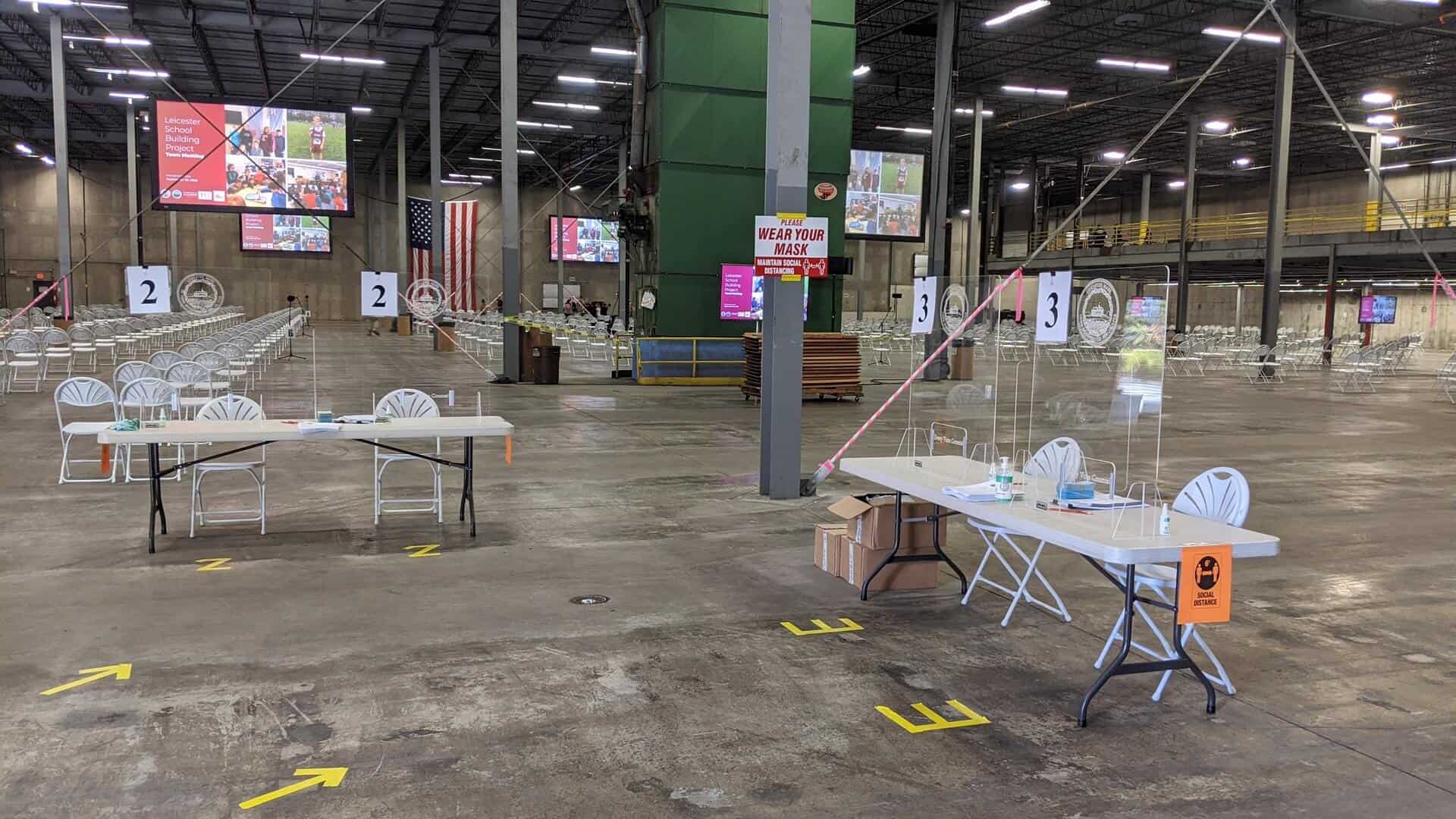 Leicester Town Meeting Voter Registration Station