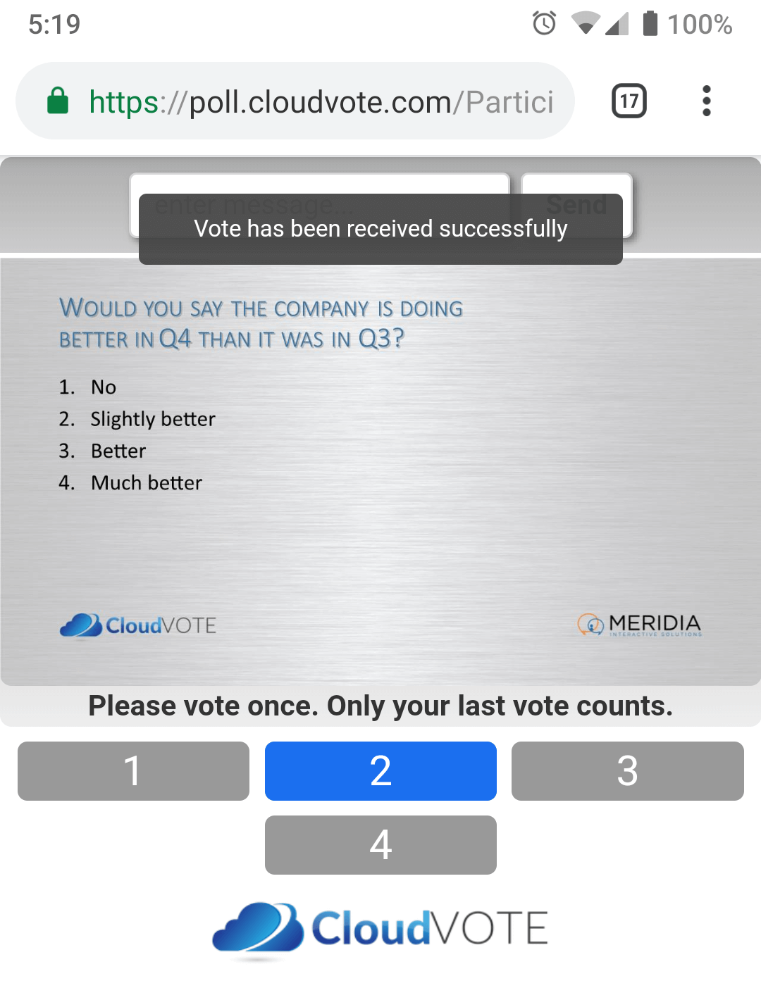 CloudVOTE Online Electronic Voting WebPad