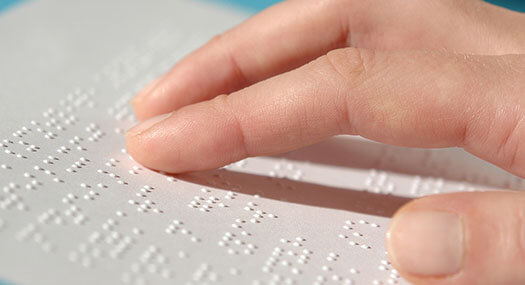 Braille Text Closeup Braille Text Closeup