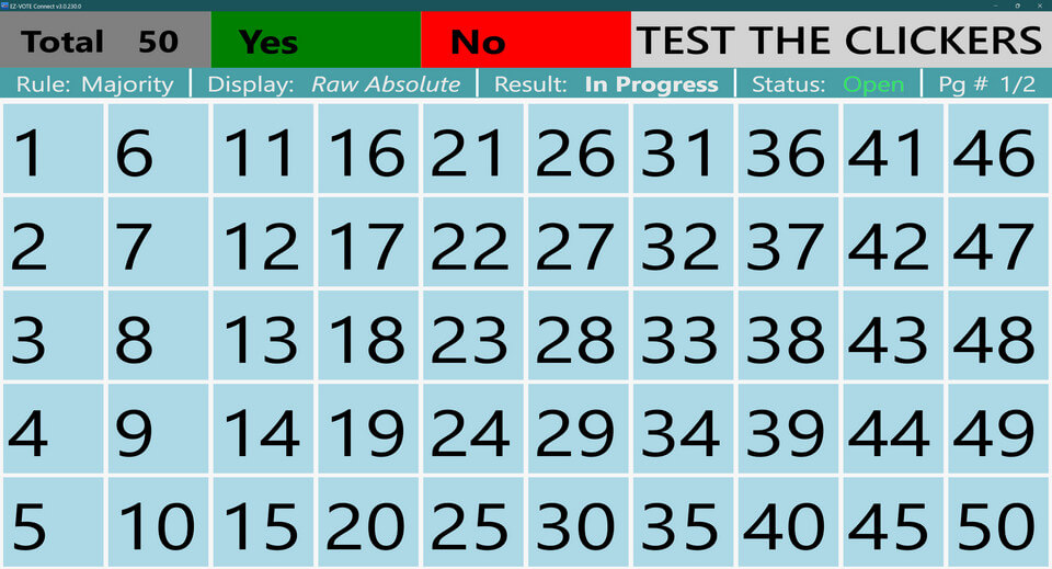 Clicker Test - TownVOTE Participant Grid