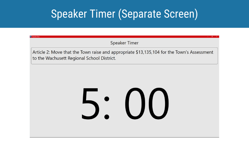 Speaker Timer (Projector View)