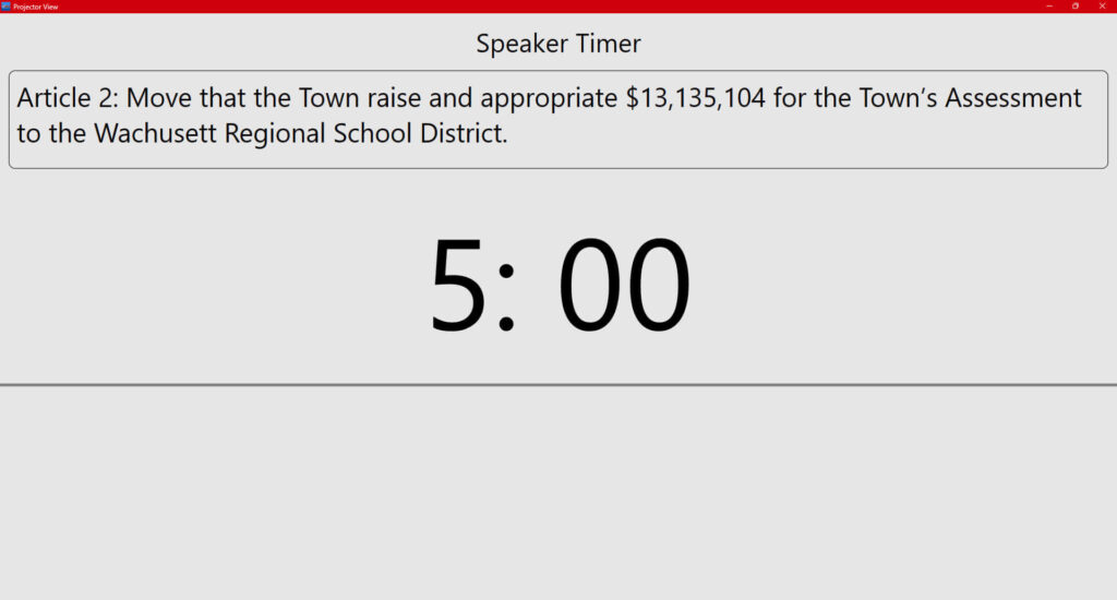 Speaker Timer (Projector View)